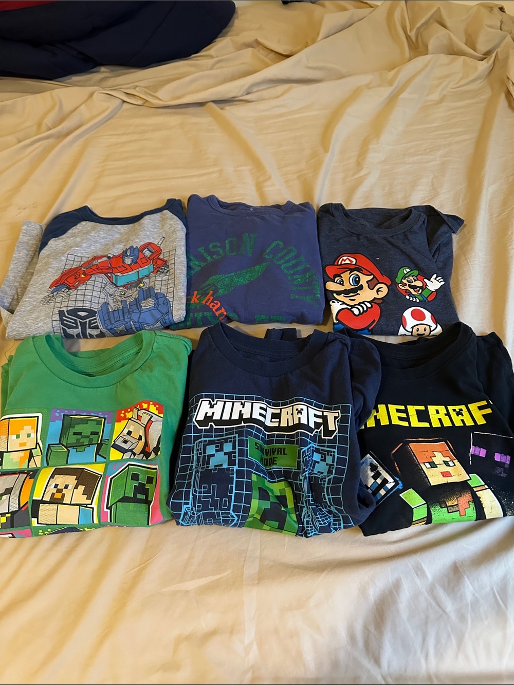 Nintendo Boys Graphic Tee Bundle - Navy, Gray, Green